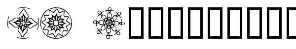 JI Kaleidoscope Bats font preview